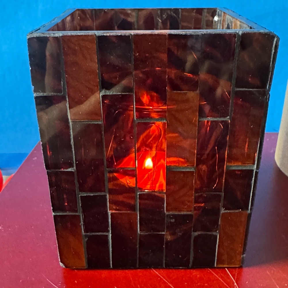 RETIRED - PartyLite GLOBAL AMBIANCE MINI 4” Mosaic Tealight Holder